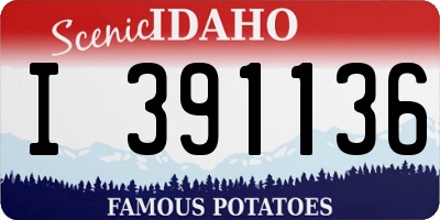ID license plate I391136