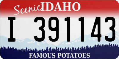ID license plate I391143