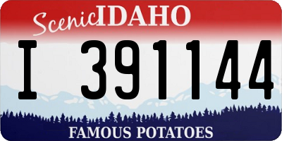 ID license plate I391144