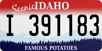 ID license plate I391183