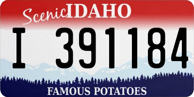 ID license plate I391184