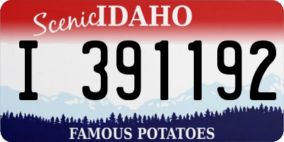 ID license plate I391192