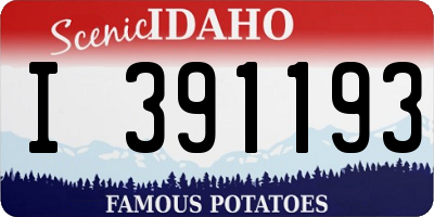 ID license plate I391193