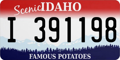 ID license plate I391198