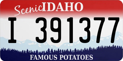 ID license plate I391377