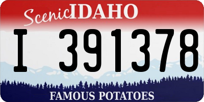 ID license plate I391378