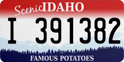 ID license plate I391382