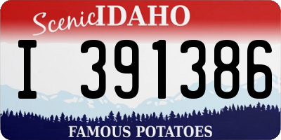 ID license plate I391386