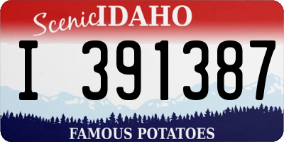 ID license plate I391387