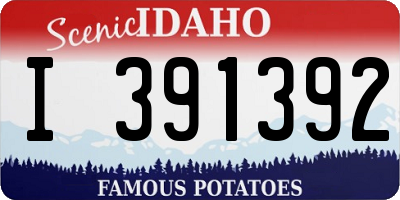 ID license plate I391392