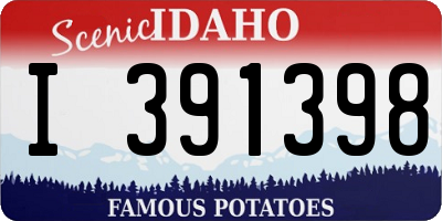 ID license plate I391398