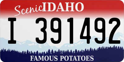 ID license plate I391492