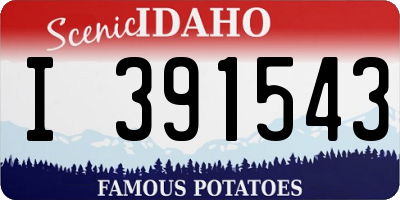 ID license plate I391543