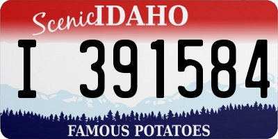 ID license plate I391584