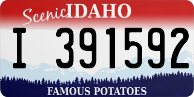 ID license plate I391592