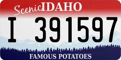 ID license plate I391597