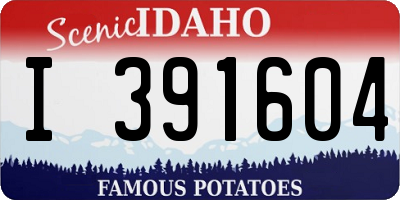 ID license plate I391604