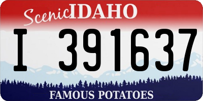 ID license plate I391637