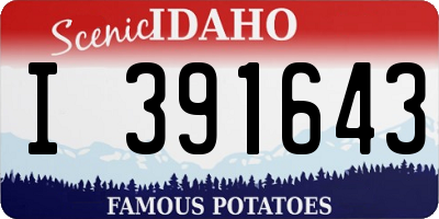 ID license plate I391643