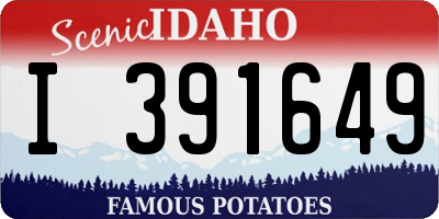 ID license plate I391649