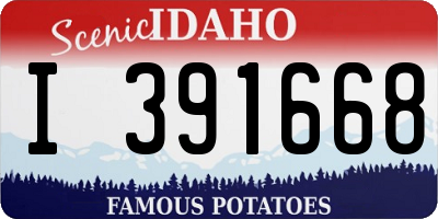 ID license plate I391668