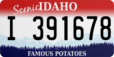 ID license plate I391678