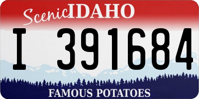 ID license plate I391684