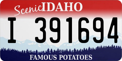 ID license plate I391694