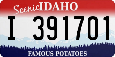 ID license plate I391701