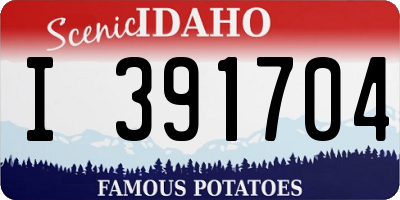 ID license plate I391704