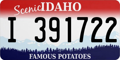 ID license plate I391722