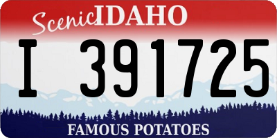 ID license plate I391725