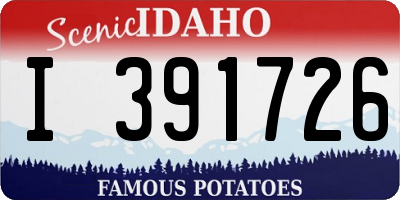 ID license plate I391726