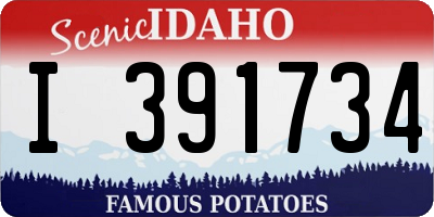 ID license plate I391734