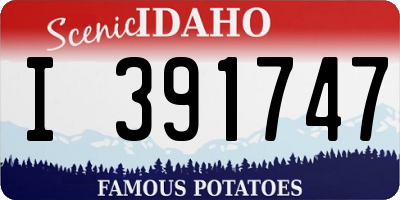ID license plate I391747