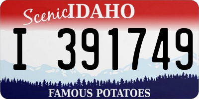 ID license plate I391749