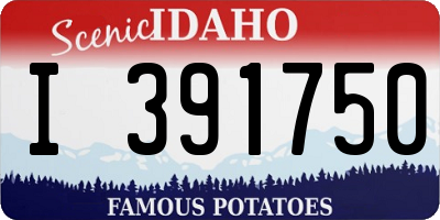 ID license plate I391750