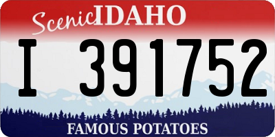 ID license plate I391752