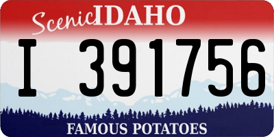 ID license plate I391756