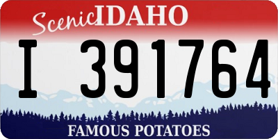 ID license plate I391764