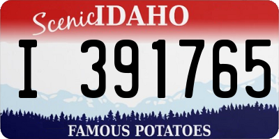 ID license plate I391765