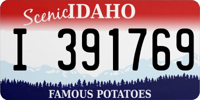 ID license plate I391769