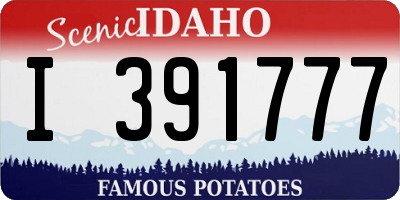 ID license plate I391777