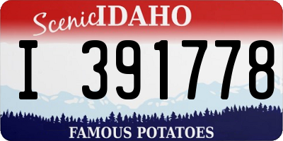 ID license plate I391778