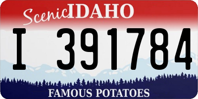 ID license plate I391784