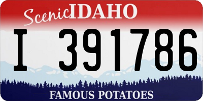 ID license plate I391786