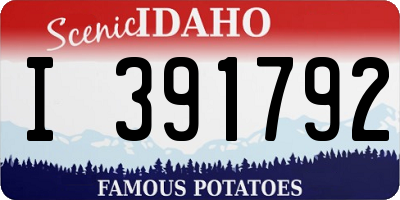 ID license plate I391792