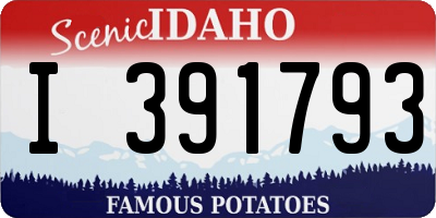 ID license plate I391793