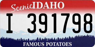 ID license plate I391798