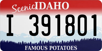 ID license plate I391801